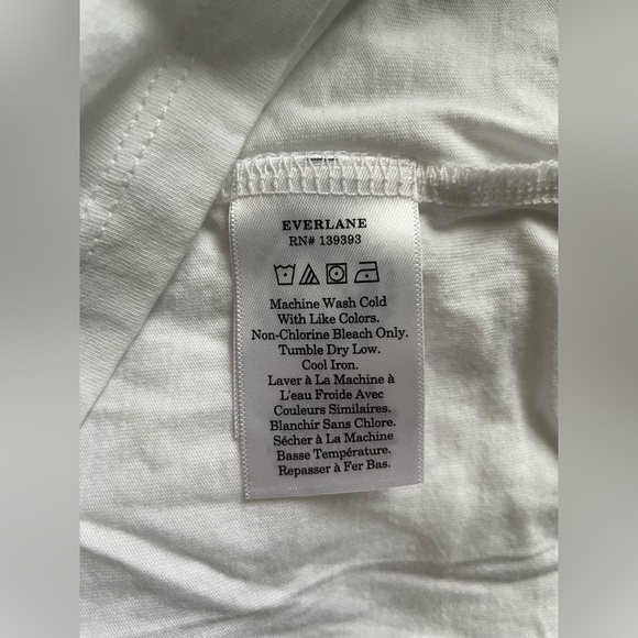 New Everlane Women Organic Cotton Tee Shirt White Size Small - Picture 7 of 8
